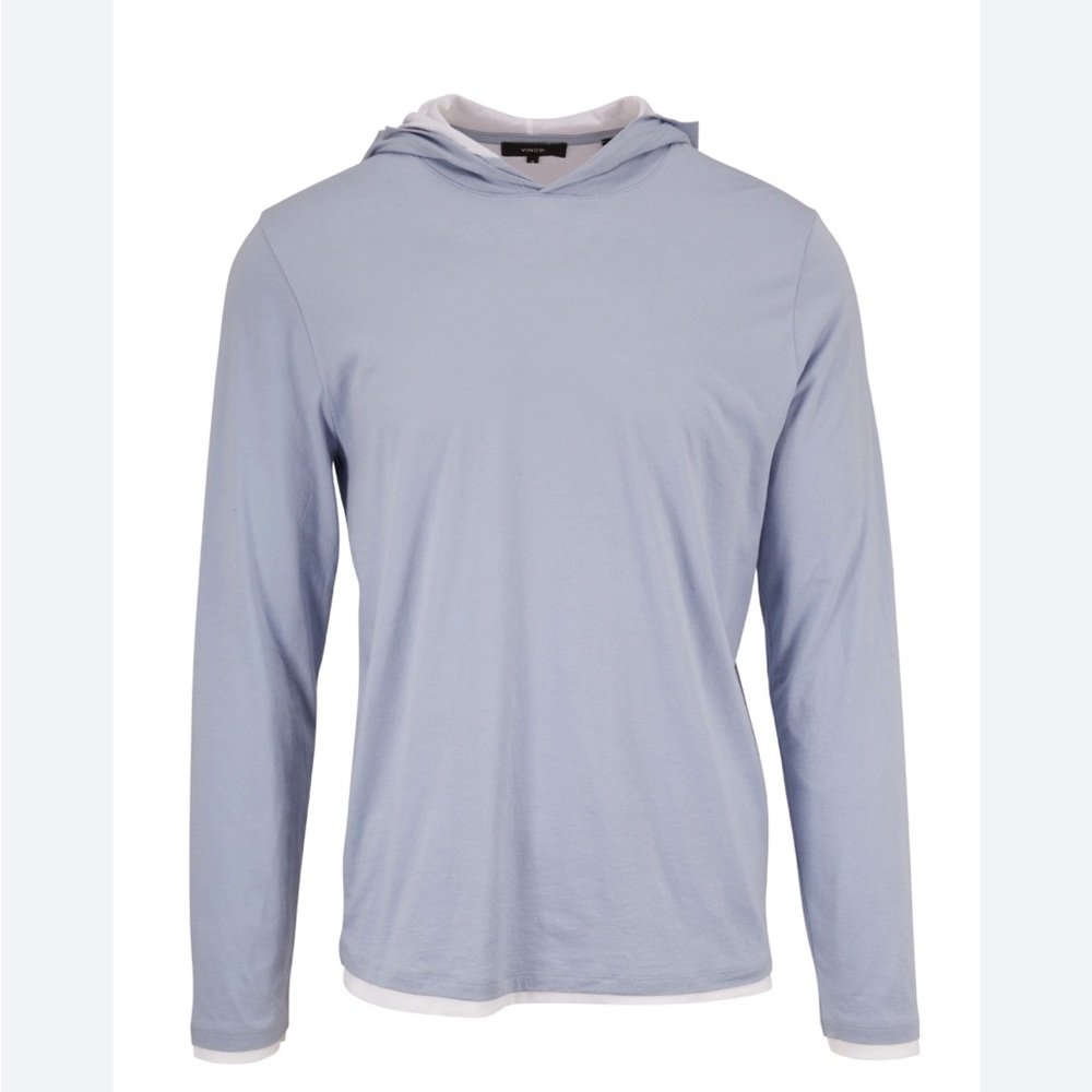 Vince Double Layer Puma Cotton Hooded Sweatshirt